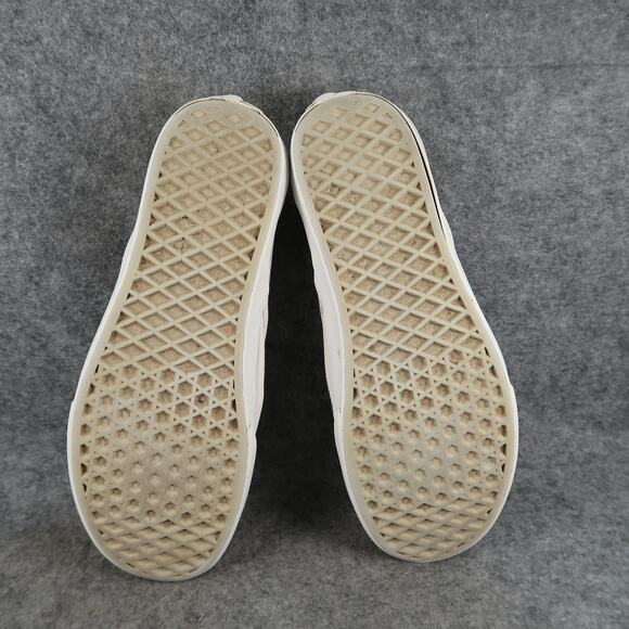Vans Shoes Womens 8.5 Classic Slip On Casual Sneakers White Canvas Skate Active - Picture 9 of 11
